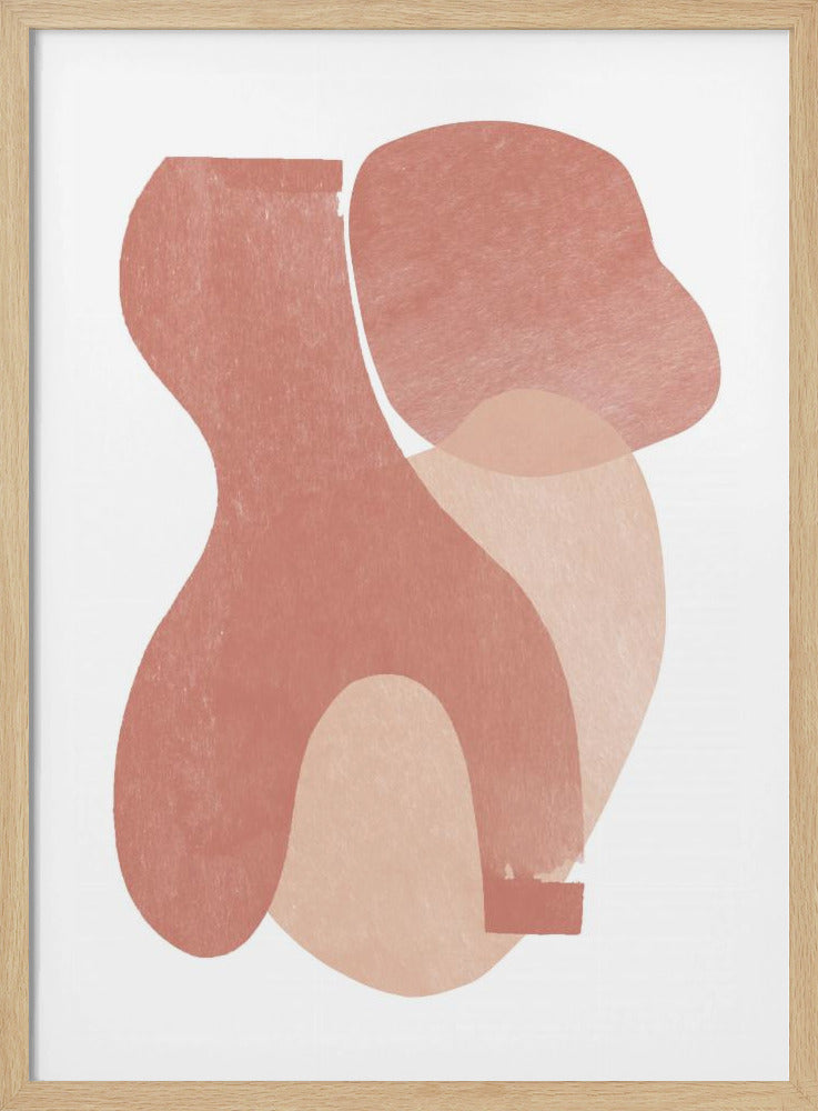 Peach Paper Cut Composition No.2 | Poster