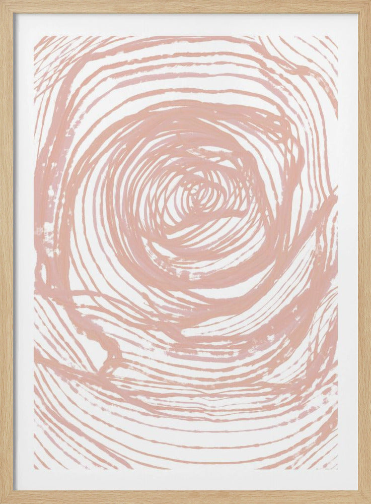 Swirling Lines In Soft Peach Tones | Poster