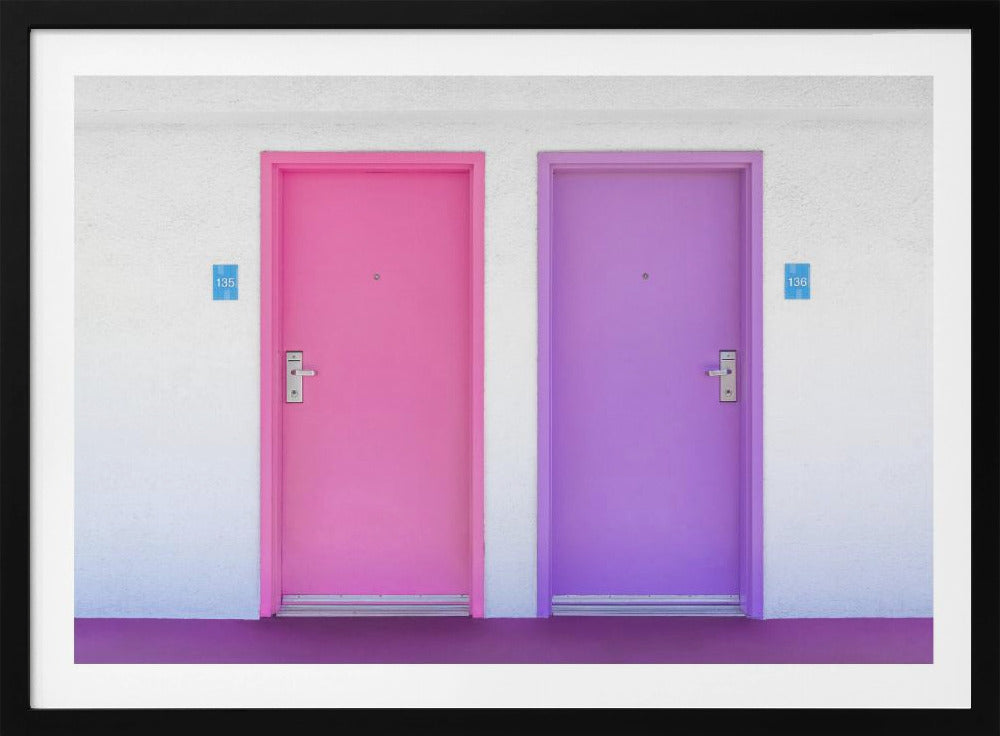 Pink and Purple Doors at the Saguaro | Poster