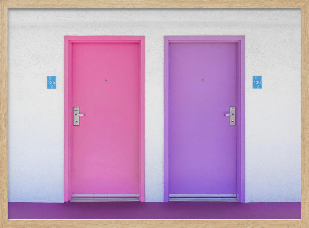 Pink and Purple Doors at the Saguaro | Poster