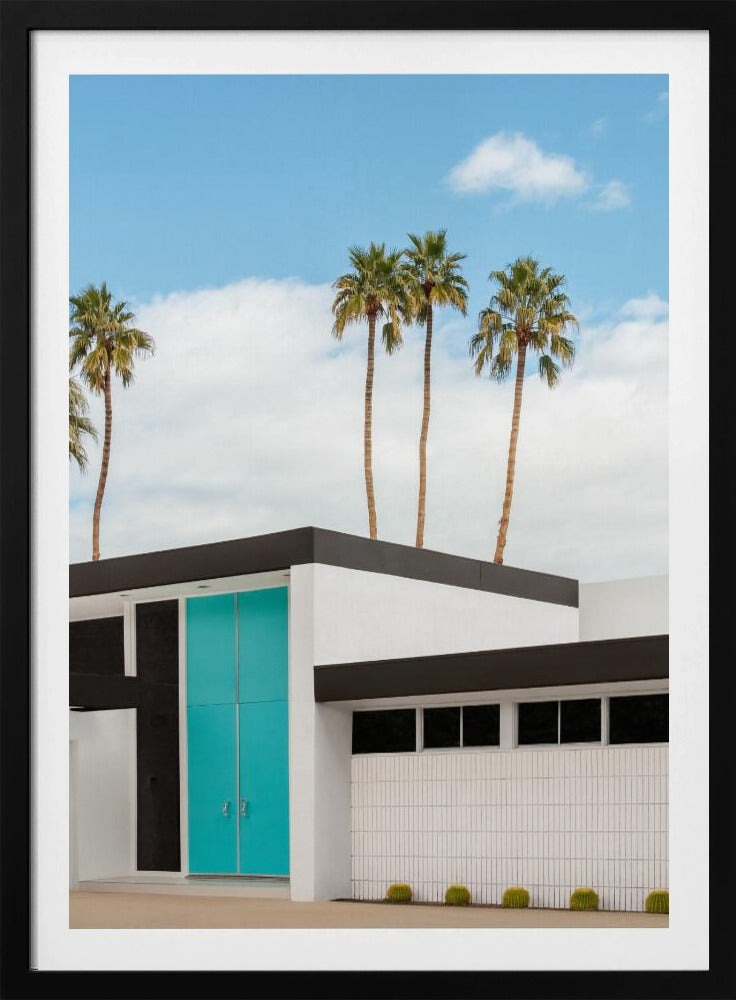 Turquoise Blue Doors on a Modern Home | Poster