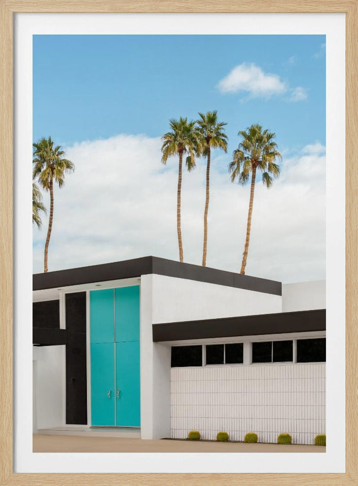 Turquoise Blue Doors on a Modern Home | Poster