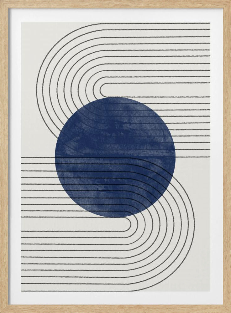 Blue Eclipse Lines | Poster