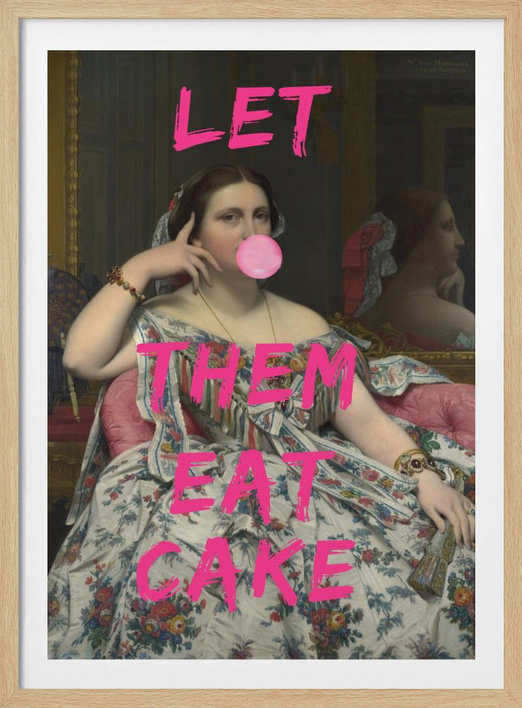 Let Them Eat Cake, Bubble Gum Vintage Portrait | Poster