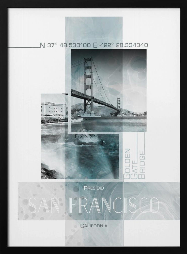Poster Art SAN FRANCISCO Presidio | turquoise marble | Poster