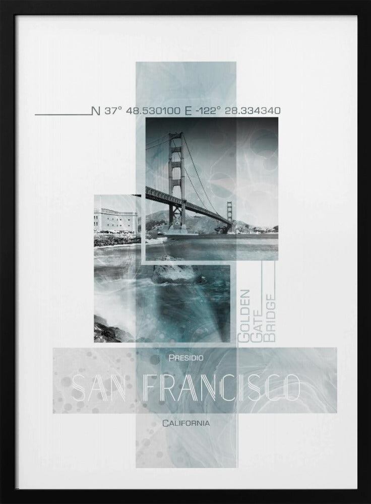 Poster Art SAN FRANCISCO Presidio | turquoise marble | Poster