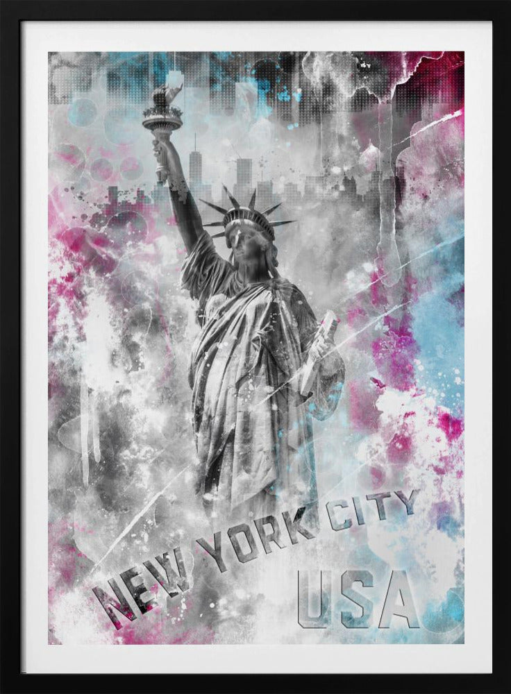 POP ART Statue of Liberty - Splashes | Poster