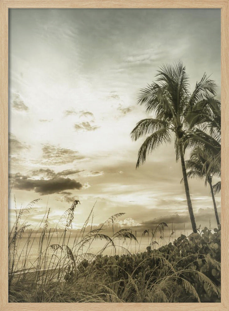 BONITA BEACH Vintage Sunset | Poster