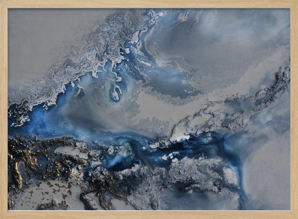 Abstract GREY blue - Arctic Waters | Poster