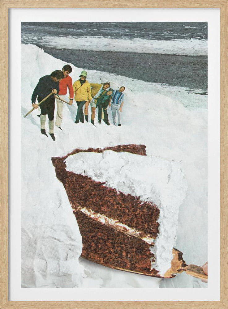 Glacier Calving Cake - Dessert Snow Mountain | Poster