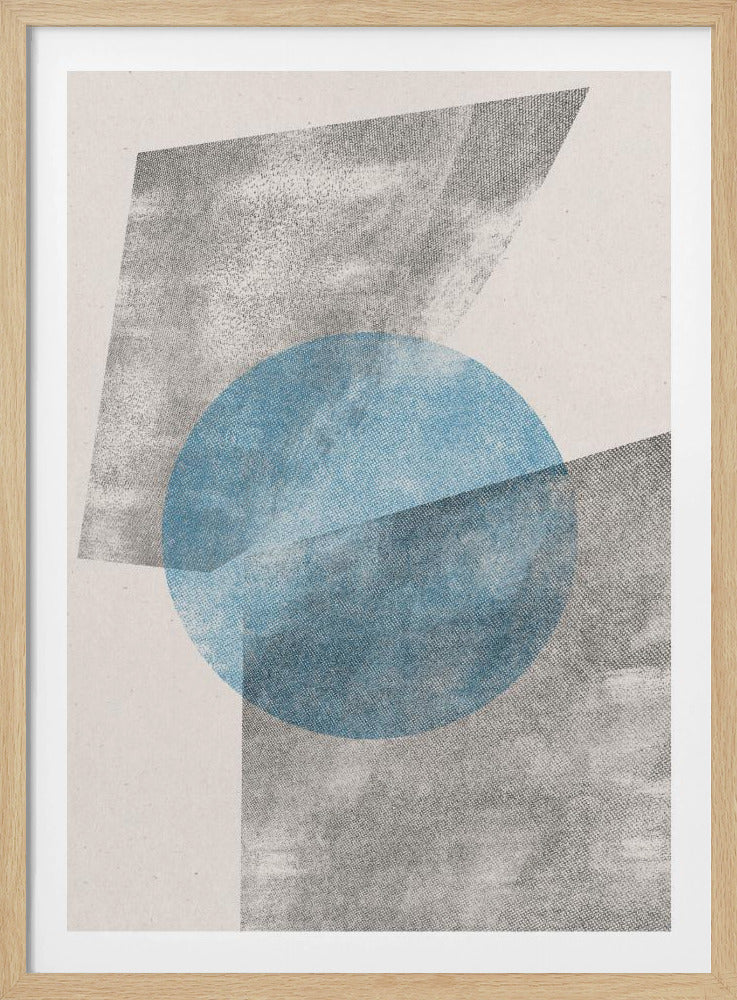 Blue Geometric Modern Object | Poster