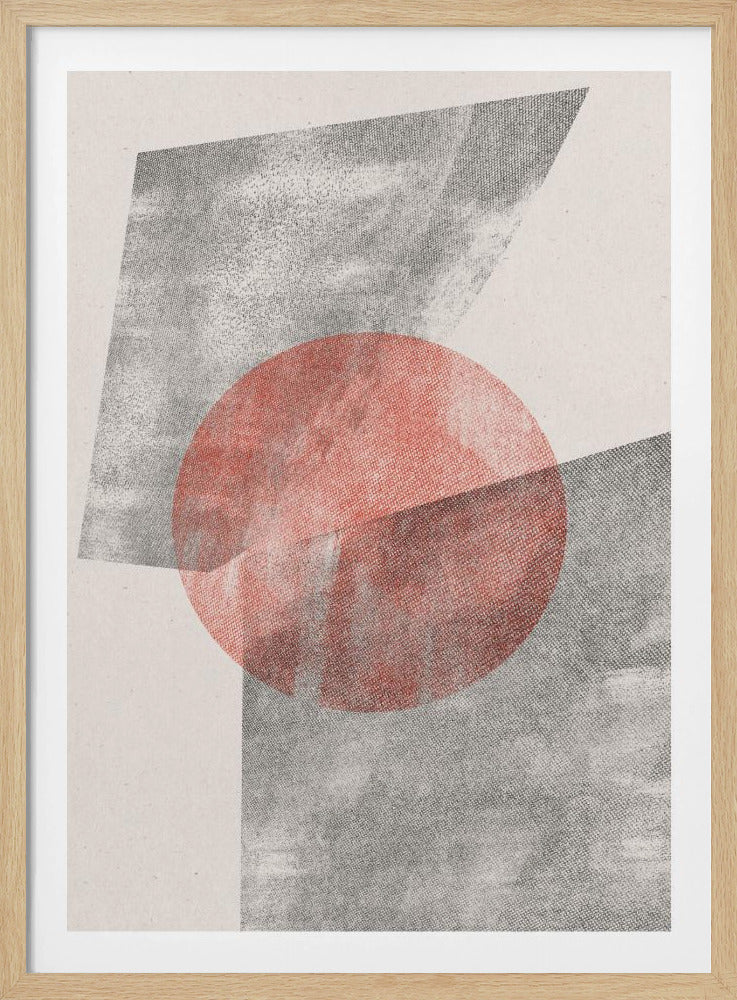 Red Geometric Modern Object | Poster