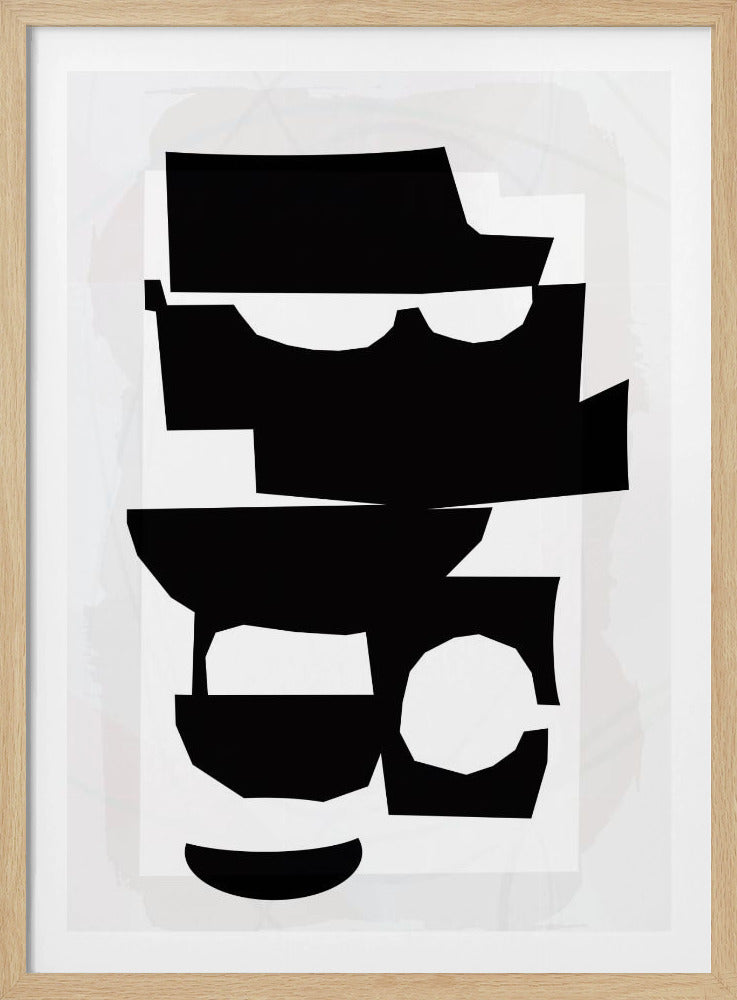 Black and White Cut Out Shapes 1 | Poster