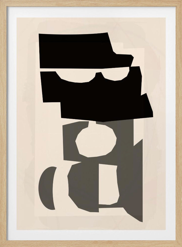 Black and White Cut Out Shapes 2 | Poster