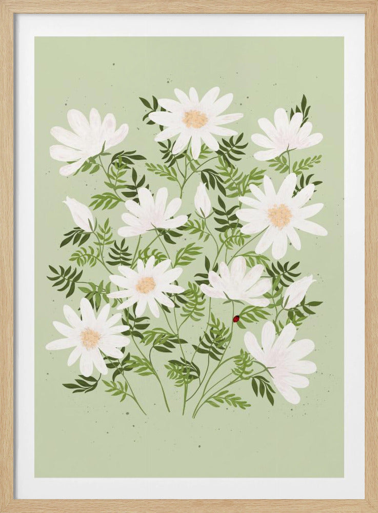 Ladybug flowers | Poster