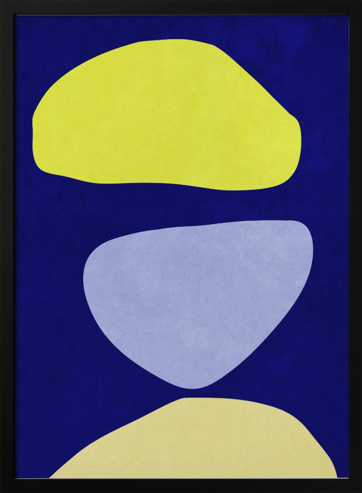 Abstract Forms Blue and yellow | Poster