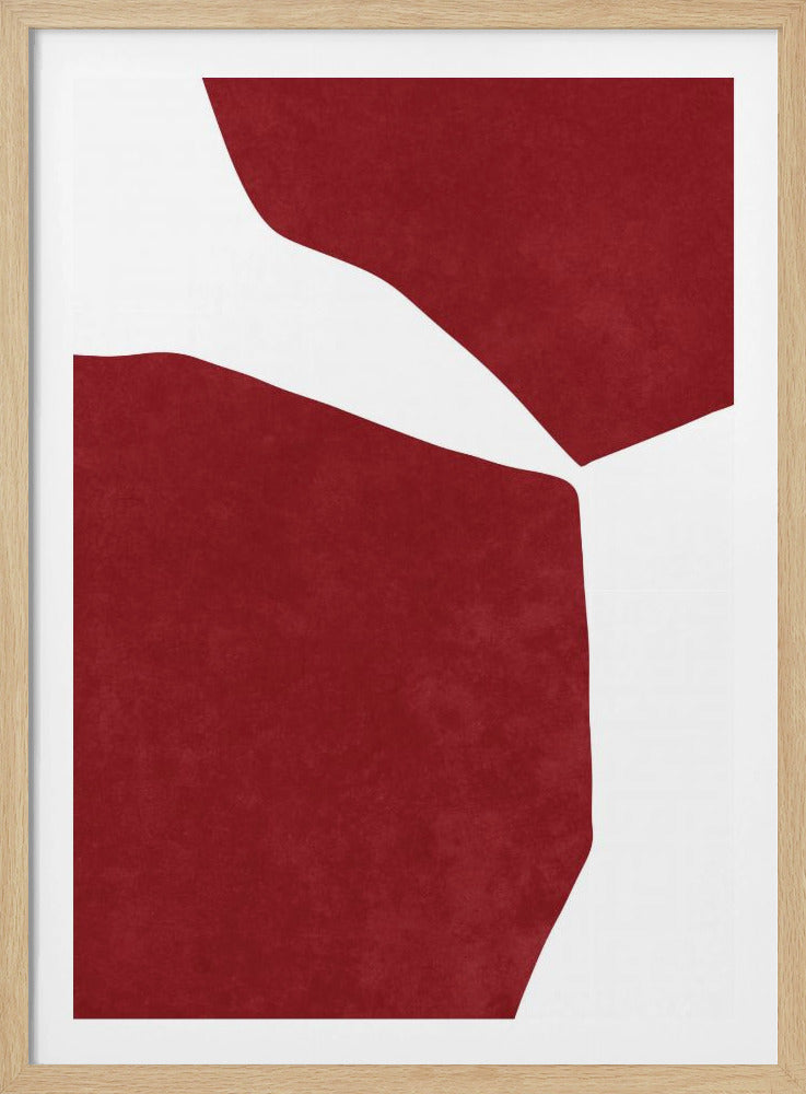 Abstract Red on white | Poster