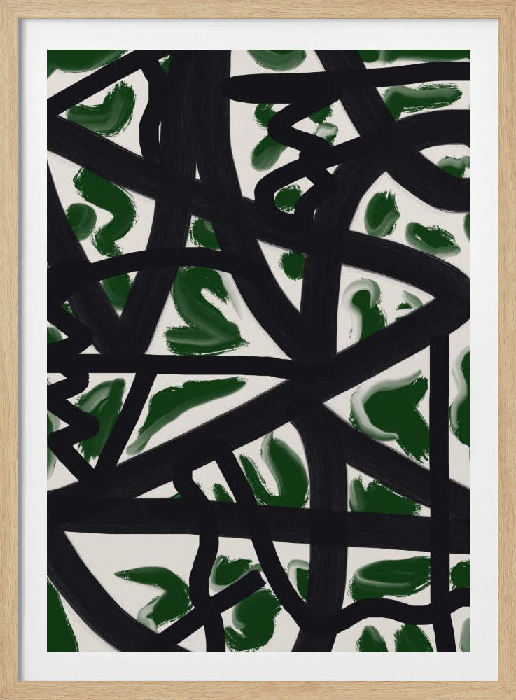 Black Lines Over A White Background | Poster