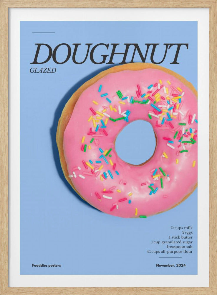 Pink Glaze Doughnut | Poster