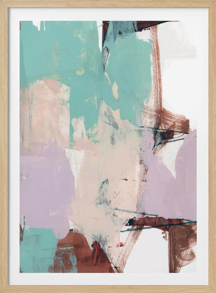 Blue Pink Dusky Abstract 2 | Poster