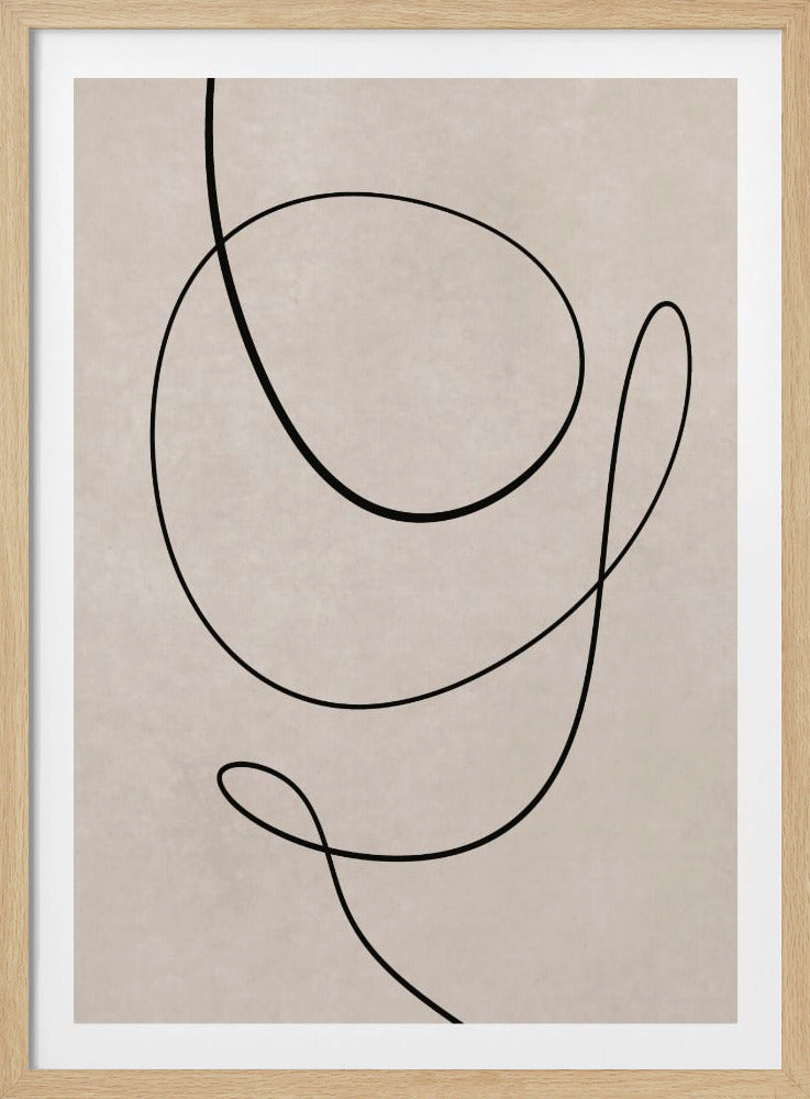 Minimal Line Art Abstract Drawing 01 | Poster