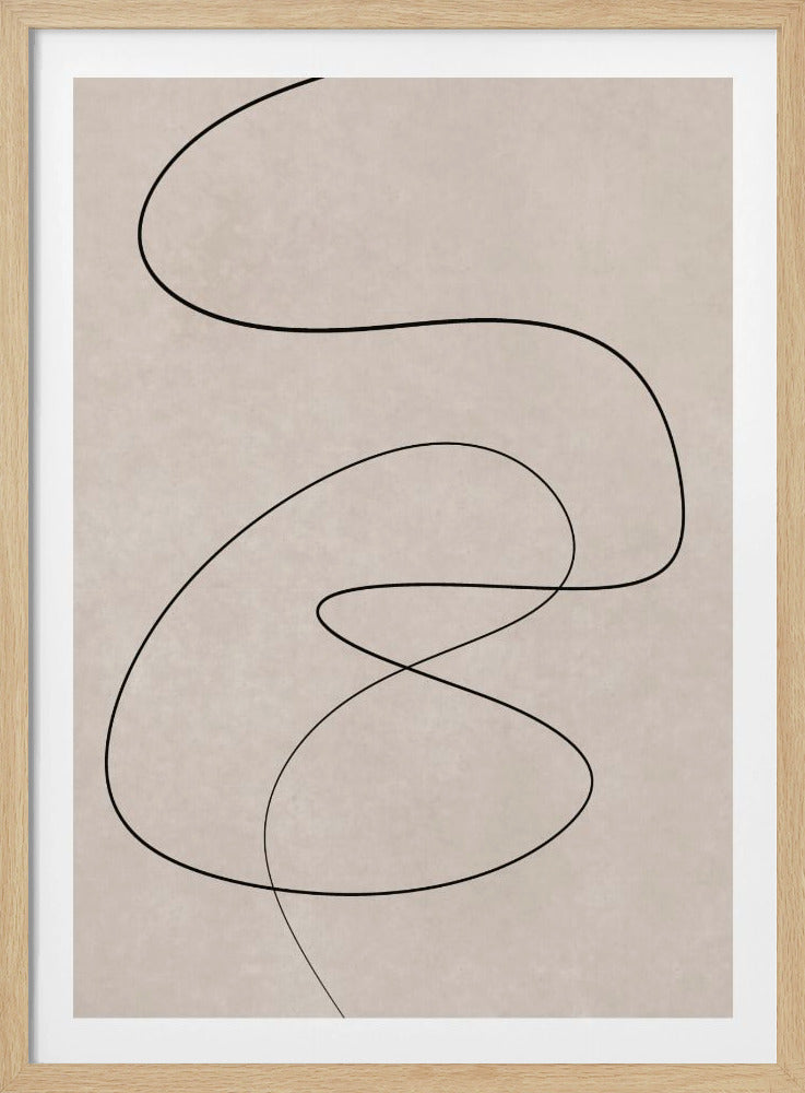 Minimal Line Art Abstract Drawing 02 | Poster