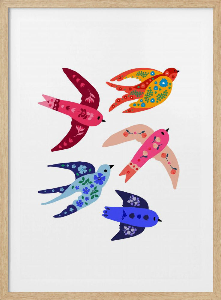 Whimsical birds | Poster