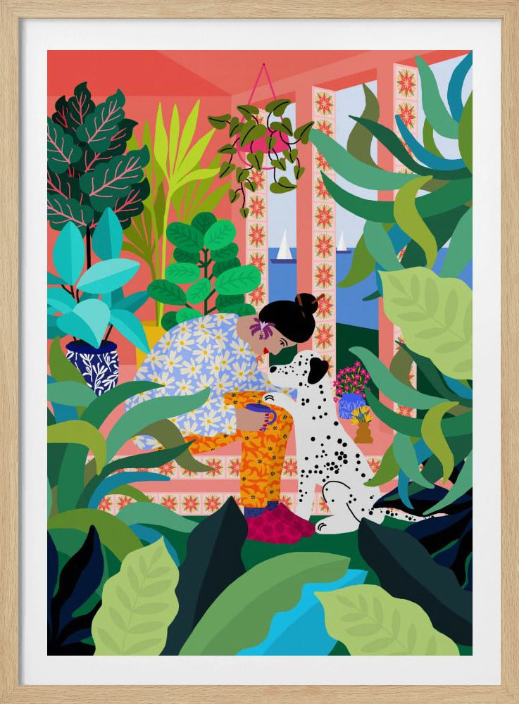 Girl With Doggie | Poster