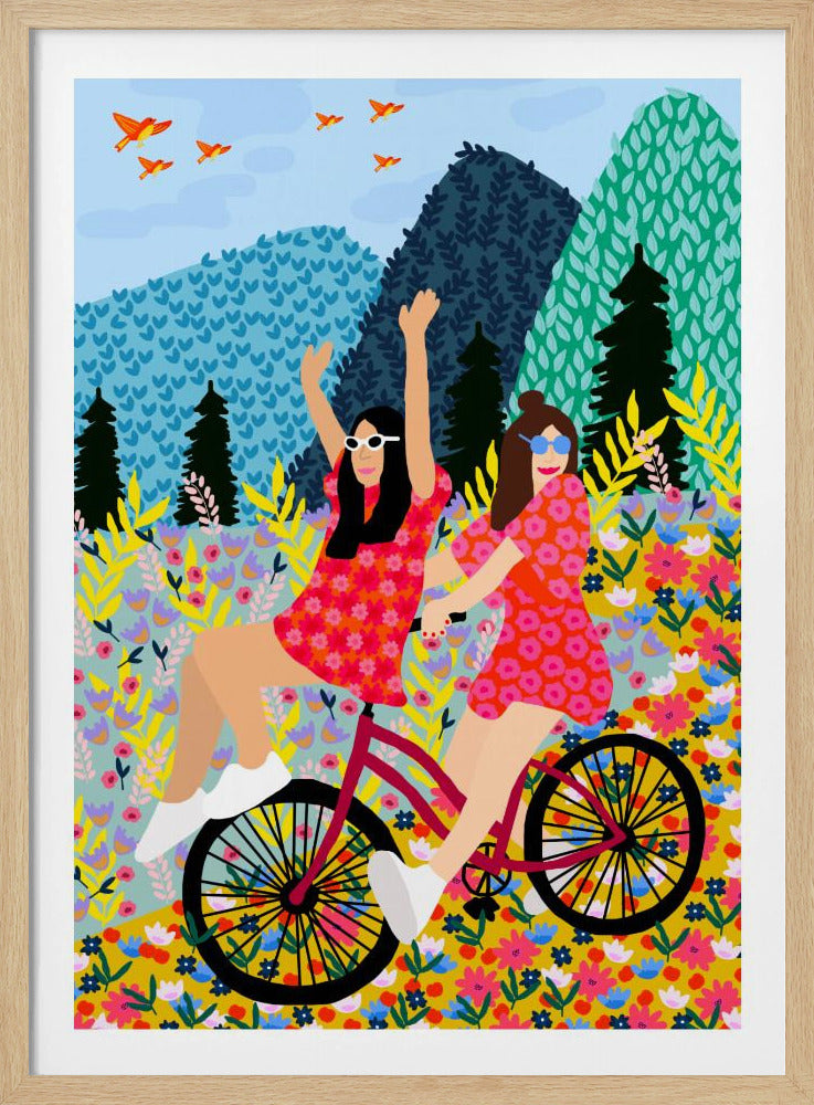 Friends on a bike | Poster