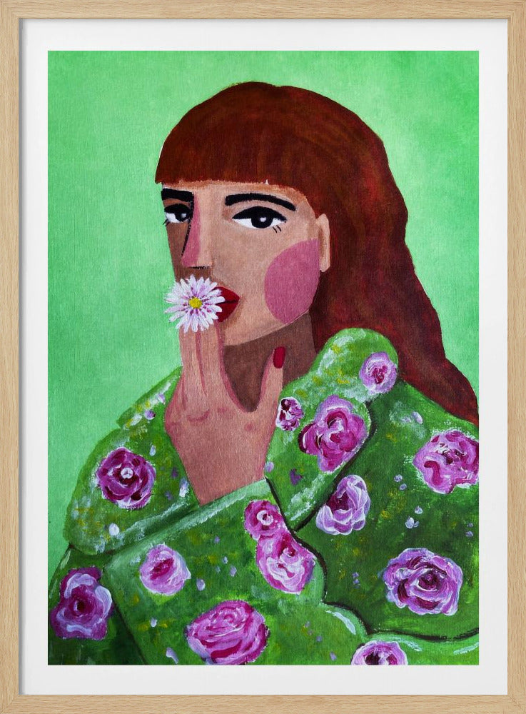 Woman Smoking a Flower | Poster