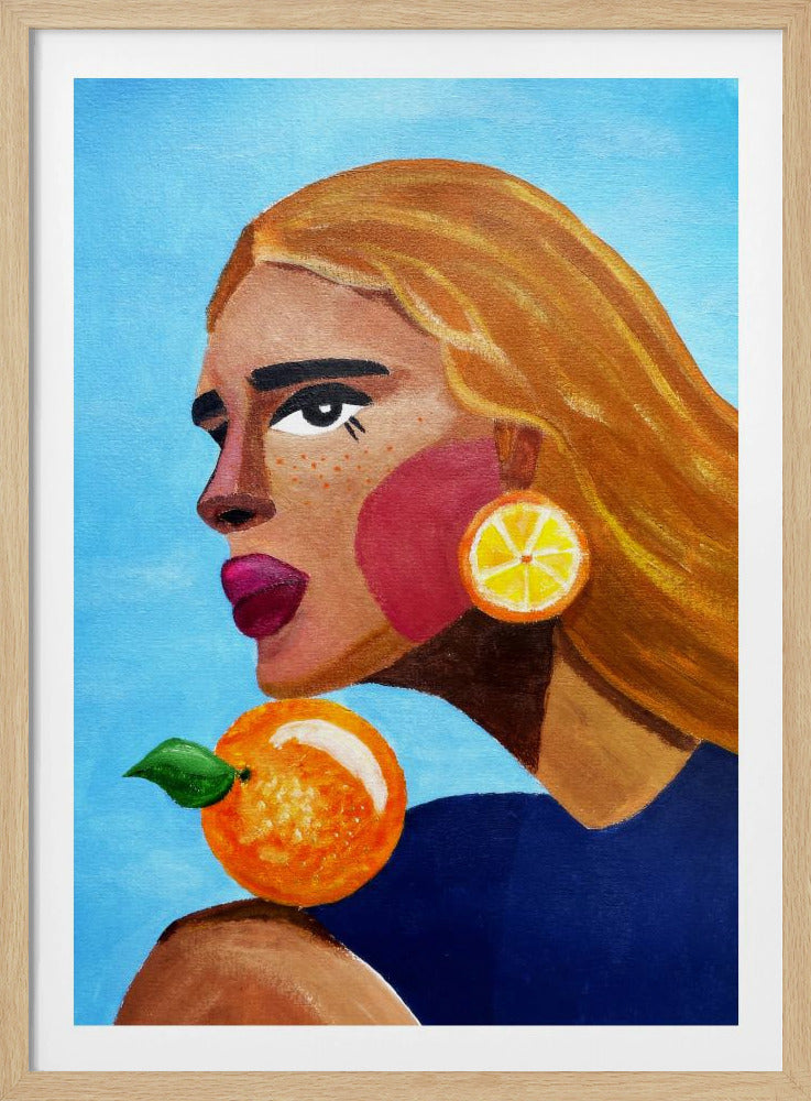 Woman With Orange | Poster