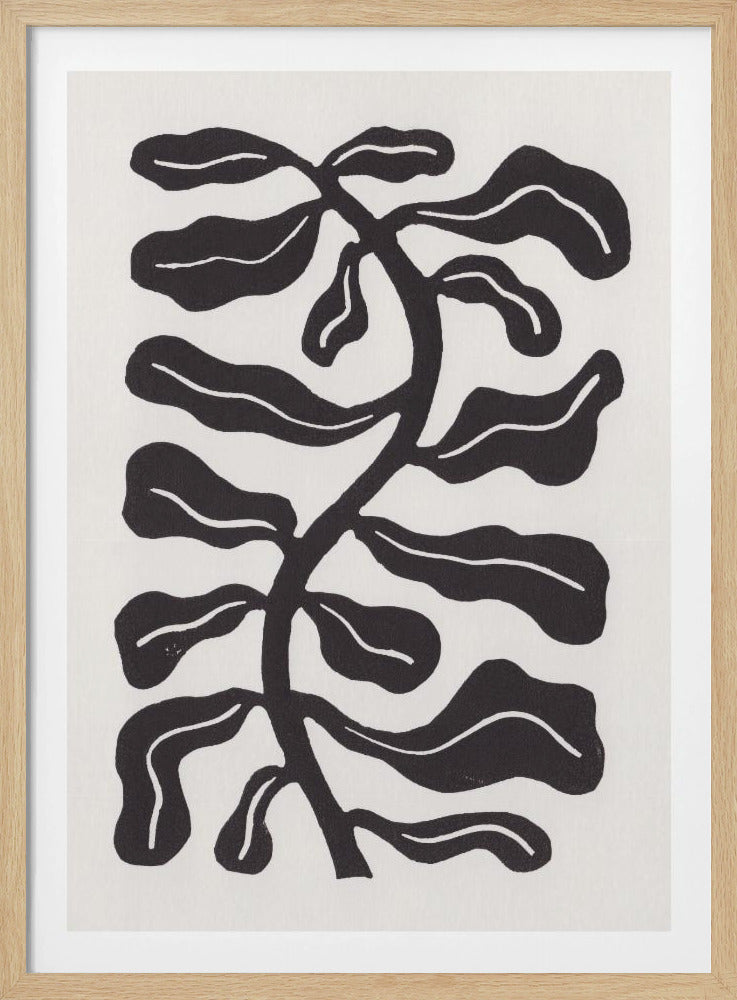 Wind Kissed Plant / Chalkboard Black | Poster