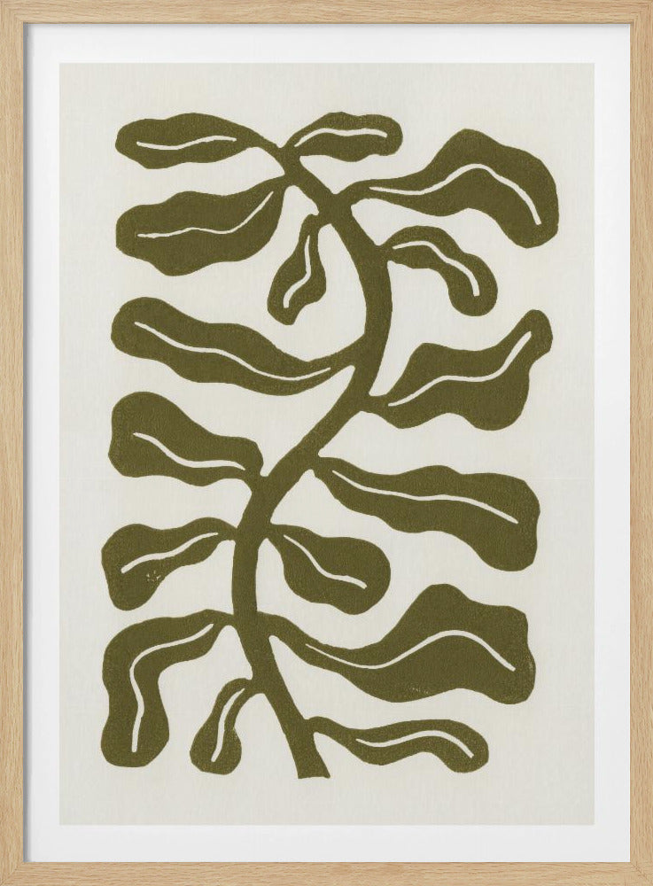 Wind Kissed Plant / Olive Green | Poster