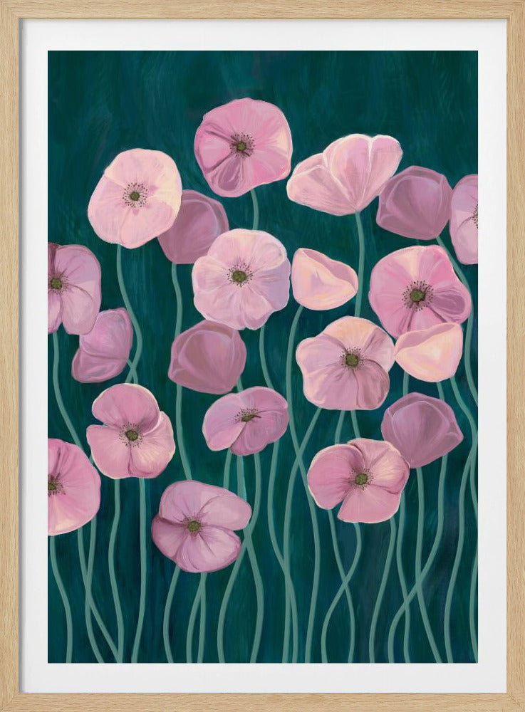 Pink poppies | Poster
