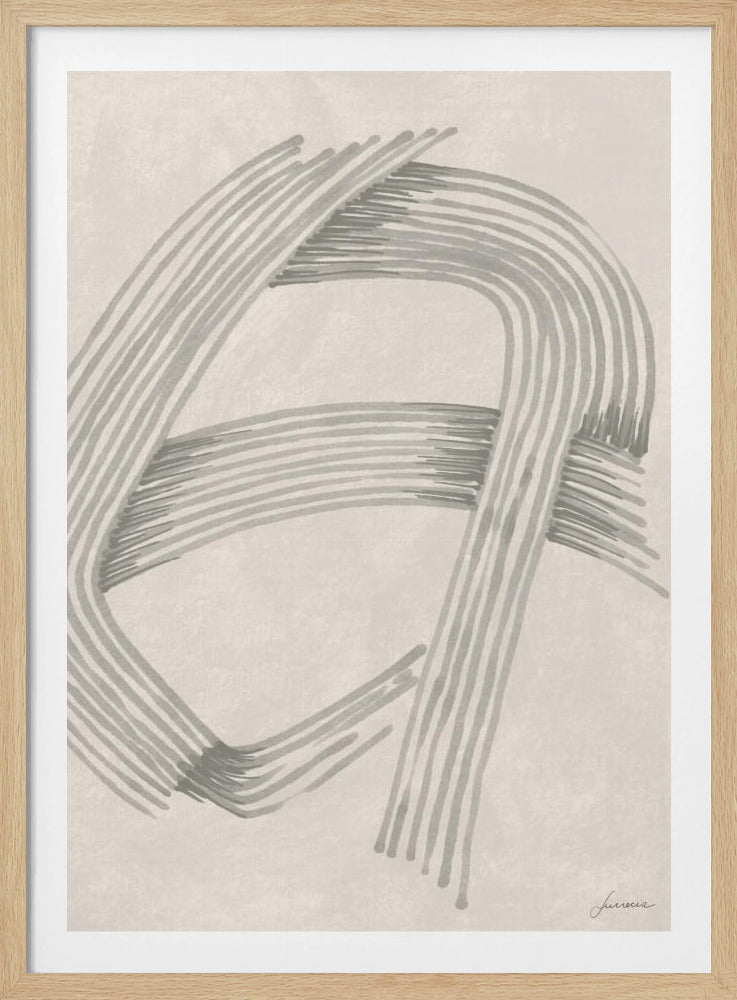 Abstract Grey Intersections 02 | Poster