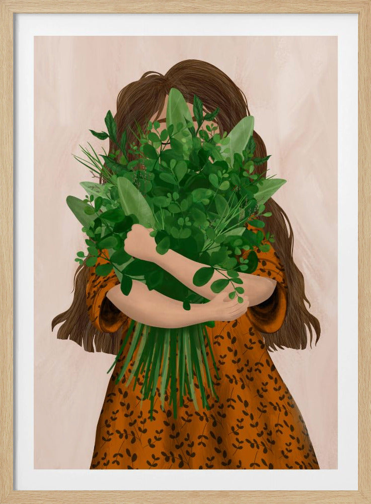Girl with posy | Poster