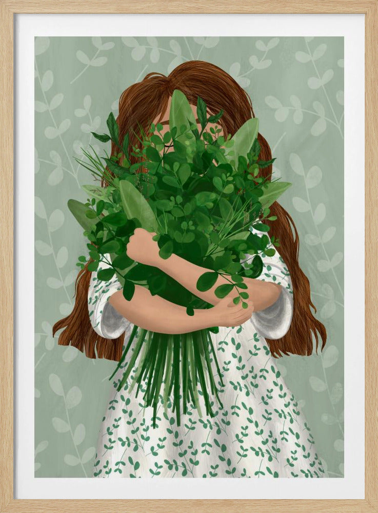 Girl with posy | Poster