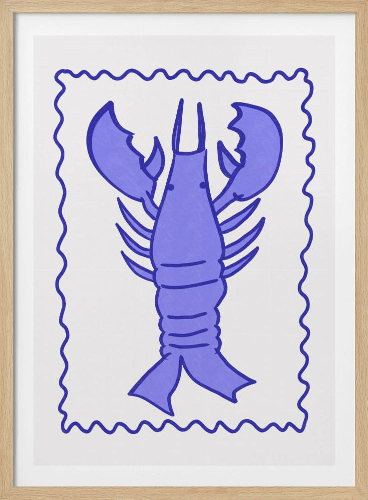 Purple Lobster Stamp | Poster