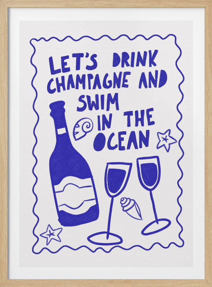 Champagne and Ocean | Poster
