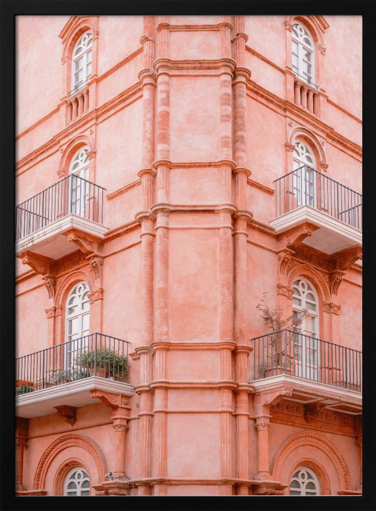 Pastel Pink Umbria | Italy travel photography | Poster