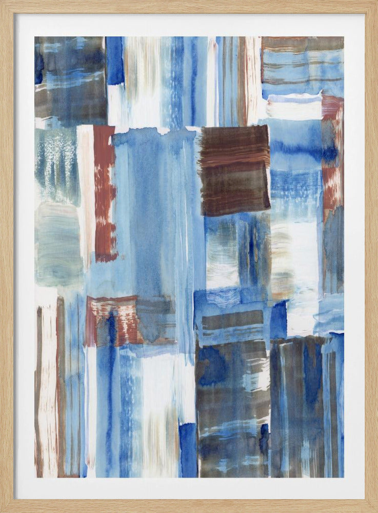 Icy Blue Abstract 2 | Poster