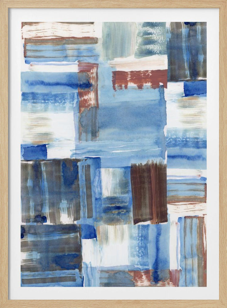 Icy Blue Abstract 1 | Poster