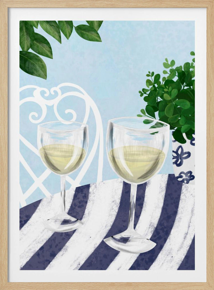 White wine under the tree | Poster