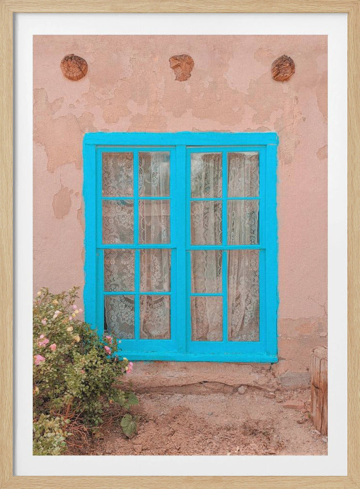 Turquoise Window - Taos, New Mexico | Poster