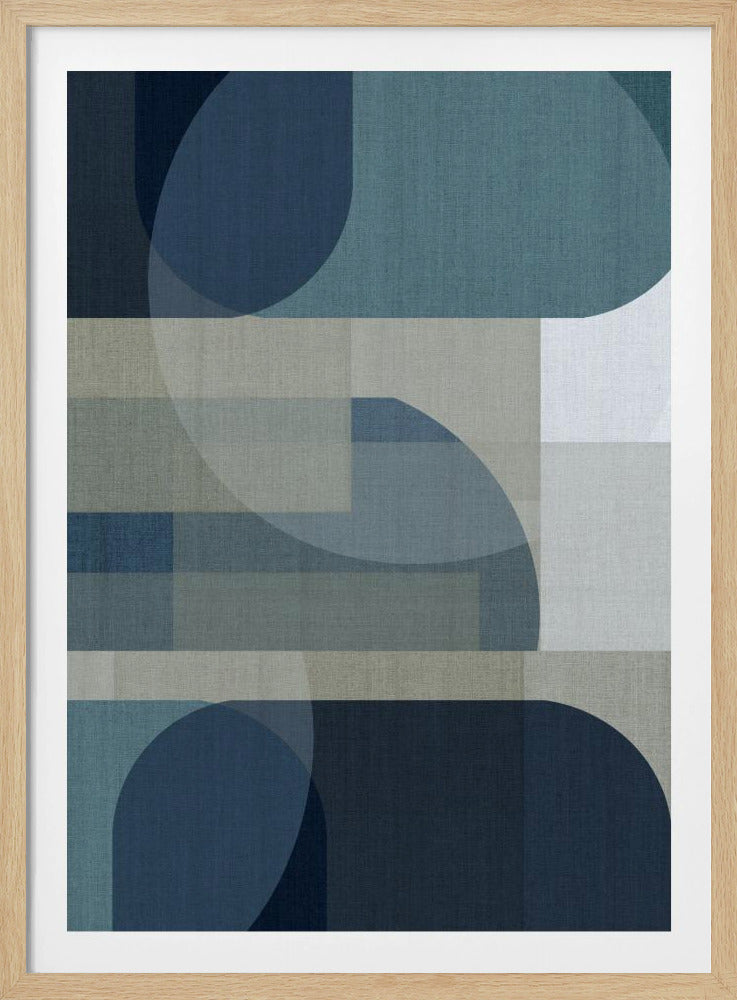 Woven Blue Layers 4 | Poster