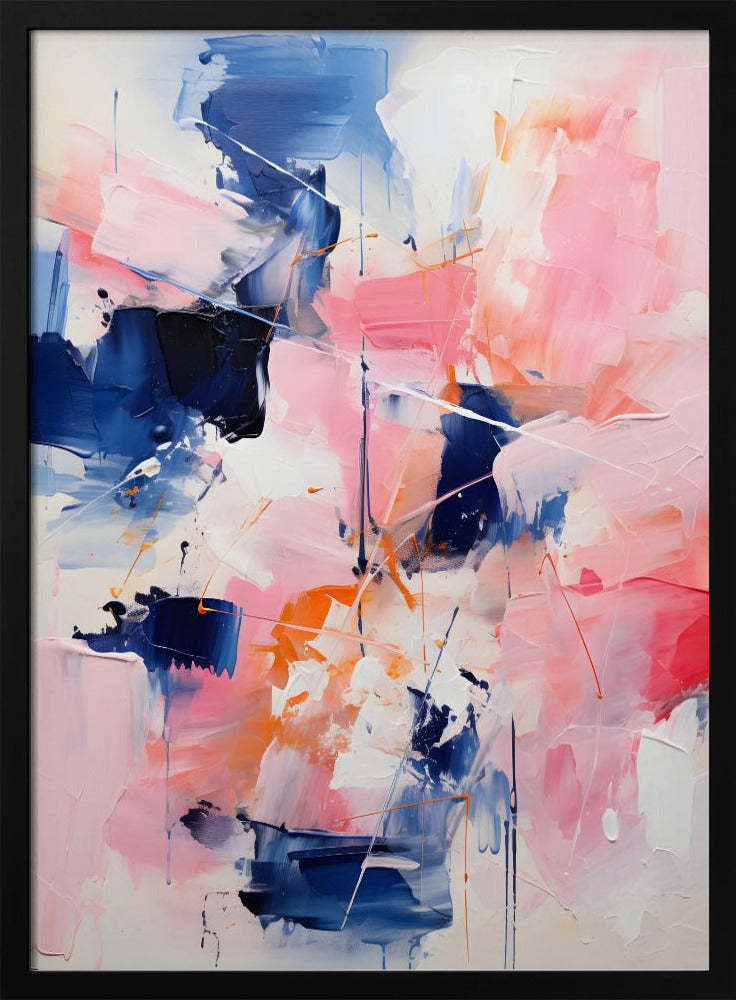 Blush Indigo Abstract Print Second 4x | Poster