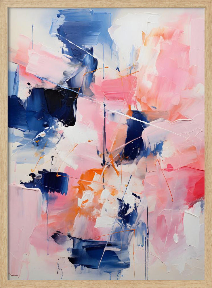 Blush Indigo Abstract Print Second 4x | Poster