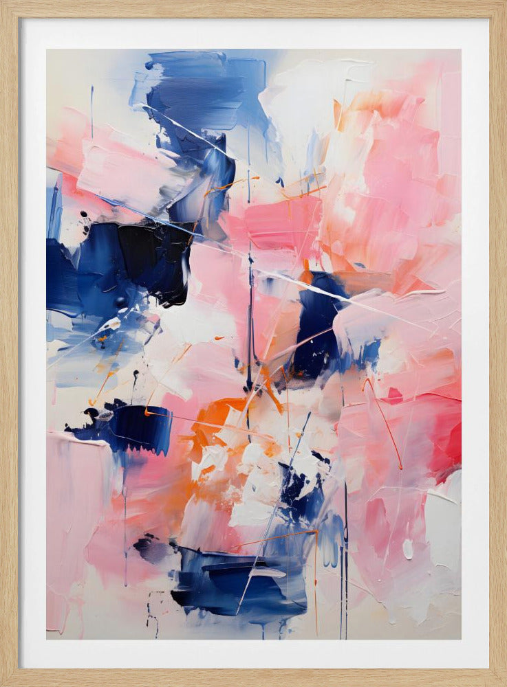Blush Indigo Abstract Print Second 4x | Poster
