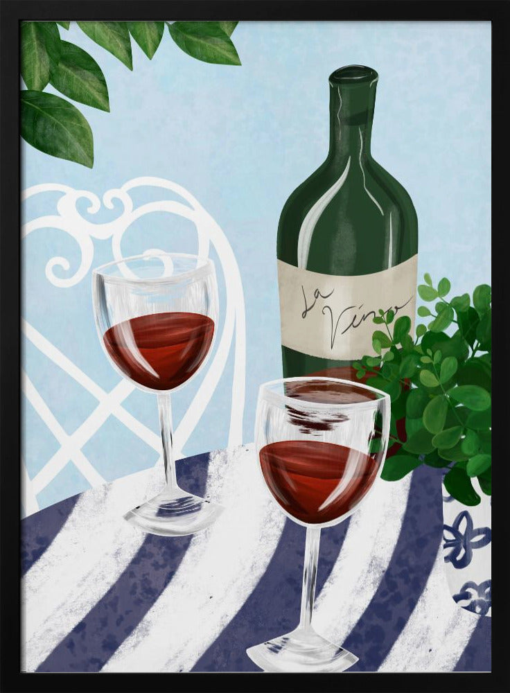 Red wine under the tree | Poster