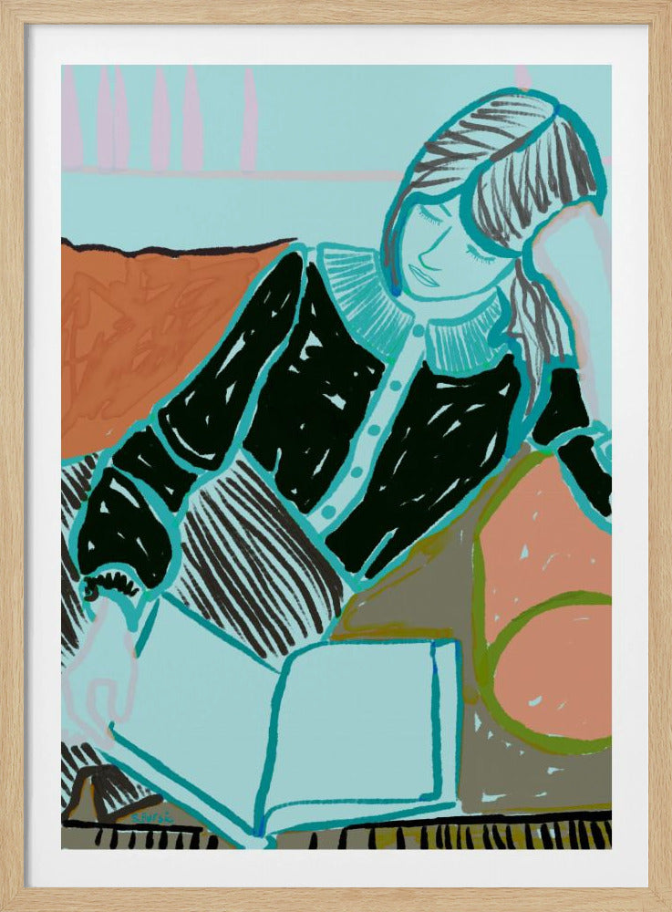 Lady reading | Poster